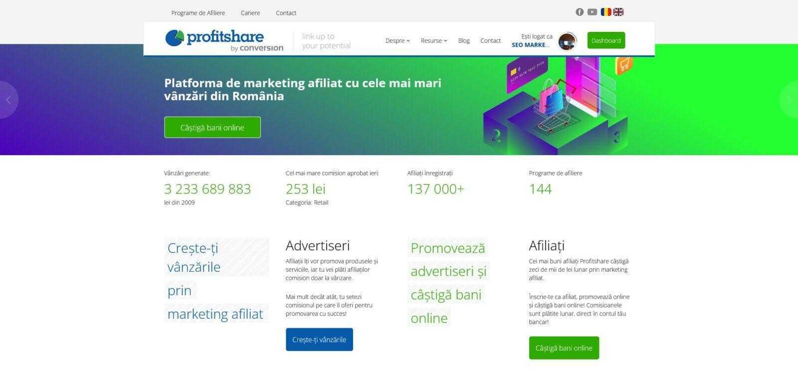 Programul de Afiliere Profitshare: Câștigă Promovând Produse și Servicii 25 oferteromania.ro programul de afiliere profitshare castiga promovand produse si servicii